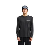 BILLABONG Men's Diamond Vision Backprint Long Sleeve T Shirt Top Washed Black