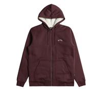 Arch Sherpa Zip Hoodie in Port