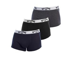 Billabong Mens Pack of 3 BG Boxers for Men - Black/Multicolour - Size 2XL