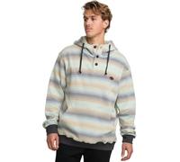 Billabong Men's Rancho Henley Pullover Hooded Flannel Sweatshirt, Sand, XXL