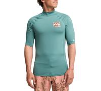 BILLABONG MENS RASH GUARD VEST.GREEN RE ISSUE BACKPRINT UPF50+ SURFER TOP S26