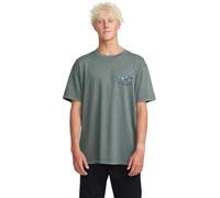 BILLABONG Men's Roll Premium Short Sleeve T Shirt Top Size UK Medium Dark Slate