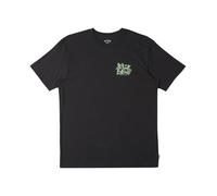 BILLABONG Men's Shaddy Backprint Short Sleeve T Shirt Top Washed Black
