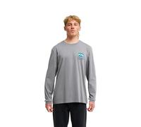 BILLABONG Men's Stamp Backprint Long Sleeve T Shirt Top Pewter