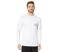 Billabong Men's Standard Rotor Diamond Loose Fit Long Sleeve Rashguard, White