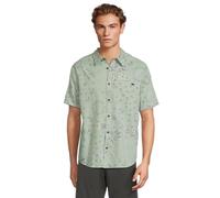 Billabong Men's Sundays Jacquard Short Sleeve Woven Button Down Shirt, Militia Green, XL