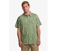 Billabong Mens Sundays Mini Short Sleeve Shirt, Green, Size L, Men Green