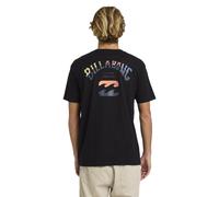 BILLABONG MENS T SHIRT.NEW ARCH FADE BACKPRINT BLACK SHORT SLEEVED TEE TOP W25