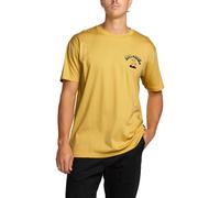 BILLABONG MENS T SHIRT.NEW ARCH FADE BACKPRINT YELLOW SHORT SLEEVED TEE TOP W25