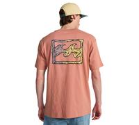 BILLABONG MENS T SHIRT.NEW CRAYON WAVE BACKPRINT ROSE SHORT SLEEVED TOP TEE S26