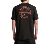 BILLABONG MENS T SHIRT.NEW ROTOR BACKPRINT BLACK SHORT SLEEVED TEE TOP S26
