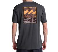 BILLABONG MENS T SHIRT.NEW STAMP BLUE BACKPRINT SHORT SLEEVED CREW TOP TEE S26
