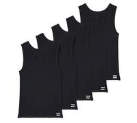 Billabong Mens Undershirts 5 Pack Lightweight Tank Tops for Men Classic Ribbed Cotton, Black, Large
