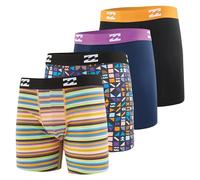 Billabong Mens Underwear 4 Pack Mens Boxer Briefs for Men Performance Boxer Briefs Multicolor
