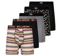 Billabong Mens Underwear 5 Pack Microfiber Performance Boxer Briefs for Men, Assorted 1, L