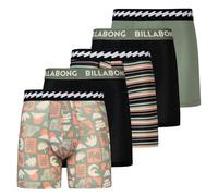 Billabong Mens Underwear 5 Pack Microfiber Performance Boxer Briefs for Men, Assorted 2, M