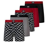Billabong Mens Underwear 5 Pack Microfiber Performance Boxer Briefs for Men, Red Assortment, M
