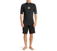 BILLABONG Mens Waves All Day Rash Guard Set, Black, S EU