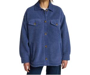 Billabong - Oversized sherpa fleece - Coastal Waves Oversized Trucker Jacket Washed Blue for Women in Recycled Polyester - Size S Blue S