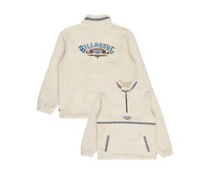 Billabong - Polaire sherpa demi-zippée - Tombstone Half Zip Oatmeal for Men - Size L - White White L