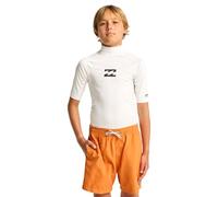 Billabong Short Sleeve Rash Vest SIERRA SUEDE Boys White