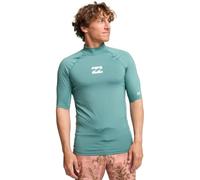 Billabong Short Sleeve Rash Vest WAVES ALL DAY SS Mens Blue
