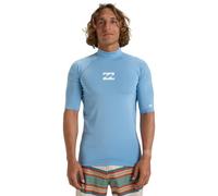 Billabong Short Sleeve Rash Vest WAVES ALL DAY SS Young Mens Blue S