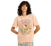 Billabong Short-Sleeved T-Shirt in The Balance Young Womens Pink S