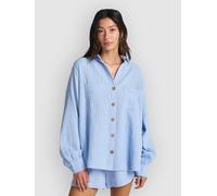 Billabong Women's Swell Blouse Button Down Shirt, Twilight Blue, XS