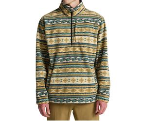 Billabong - Thick fleece with zip-up collar - Boundary Mock Neck Desert Print for Men in Recycled Polyester - Size M - Beige Beige M