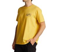 Billabong tshirt short sleeve mens Walled cotton crew neck yellow