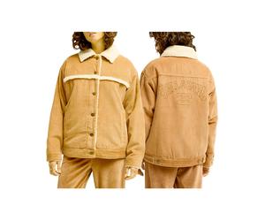 Billabong - Veste en velours côtelé doublée sherpa - Cord In Love Trucker Jacket Sugar Almond for Women in Cotton - Size S - Brown Brown S