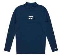 Billabong Long Sleeve UPF 50 Rash Vest WAVES ALL DAY LS Young Mens Blue M