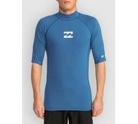 Billabong Waves All Day Short Sleeve Rash Guard Blue M Men