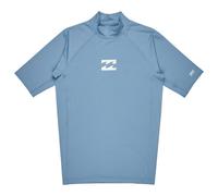Billabong Short Sleeve Rash Vest WAVES ALL DAY SS Young Mens Blue L