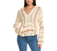 Billabong Women's Bonfire Hooded Baja Pullover Sweater, Khaki, Large