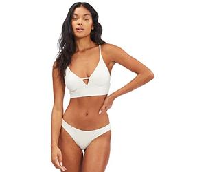 BILLABONG Women's Classic V Neck Cami Bikini Top, Salt Crystal, Large