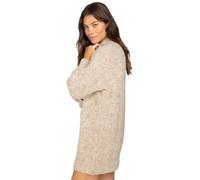 Billabong Womens East Coast Mini Dress Relaxed Blouson Long Sleeve High Rib Neck