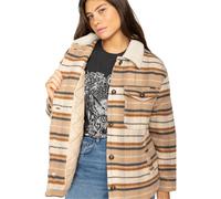 Billabong Womens Lucky Day Trucker Jacket Bomber Quilted Padded Lining Sherpa