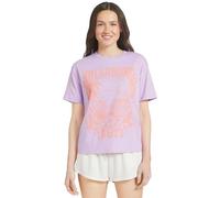 Billabong Women's Regular Fit Premium Soft Cotton Tee Short Sleeve Graphic T-Shirt, Lilac, L