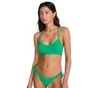 Billabong Women's Sol Searcher Lace Up Trilet Bikini Top, Summer Green, M