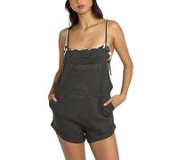 BILLABONG Women's Wild Pursuit Short Overall Rompers, Off Black, XS