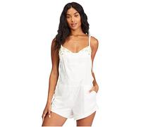 Billabong Women's Wild Pursuit Short Overall Rompers, Salt Crystal, Large