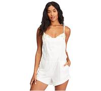 Billabong Women's Short Overall Rompers Wild Pursuit – Salt Crystal – Large