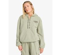 BILLABONG - Womens Winter Camp Half-Zip Hoodie - Seagrass - Casual Hooded Top