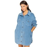 Billabong Womens Winter Ocean Shirt Dress Cotton Corduroy Cord - Blue Shadow - L