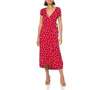 Billabong Women's Wrap Front Midi Length Dress, Havana Red, Medium