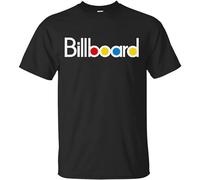 Billboard, Retro, Top 40, Pop Music, Chart, Rock & Roll, Mens T-Shirt, Record, Magazi Size L Black