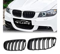 BILLDIO E90 Grille - Front Kidney Grille Double Slats Glossy Black Compatible with 2009-2011 BMW 3 series E90 323i 328i 328xi 335d 335i 335xi Sedan LCI，E91 328i 328xi Touring LCI