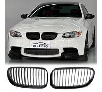 BILLDIO E92 Grille - Black Kidney Single slats Grill Compatible With 2010 2011 2012 2013 BMW E92 E93 LCI Coupe 320i 328i 335i,ABS Gloss Black Kidney Grill